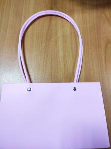 Сумка с пластиковыми ручками 22*10*13,5 см, цвет Фиалка